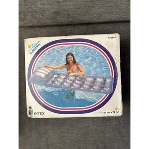 VTG 1985 INTEX Wet Set 18 Pocket Sun-Tanner Inflatable Lounge Mattress 76X29 NEW